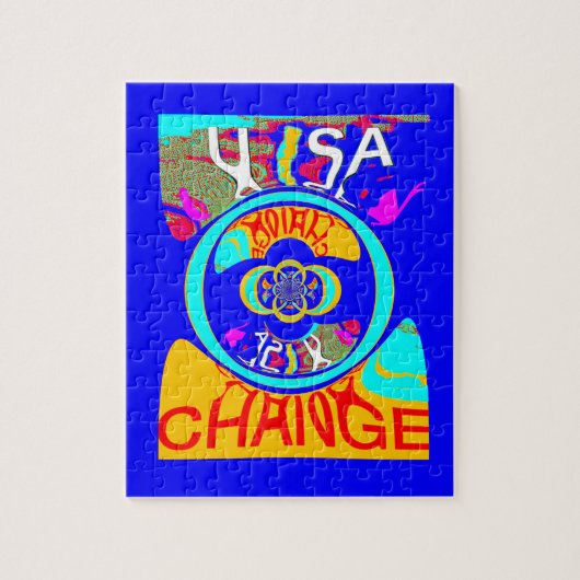 USAの鮮やか変更:声明はっきりした ジグソーパズル (縦)
