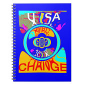 USAの鮮やか変更:声明はっきりした ノートブック (正面)