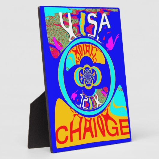 USAの鮮やか変更:声明はっきりした フォトプラーク (側面)