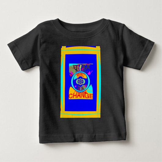 USAの鮮やか変更:声明はっきりした ベビーTシャツ (正面)