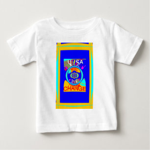 USAの鮮やか変更:声明はっきりした ベビーTシャツ