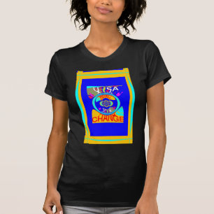 USAの鮮やか変更:声明はっきりした Tシャツ