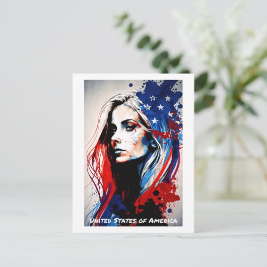 USAはがき – 世界女子はがきコレクション ポストカード (スタンド正面)