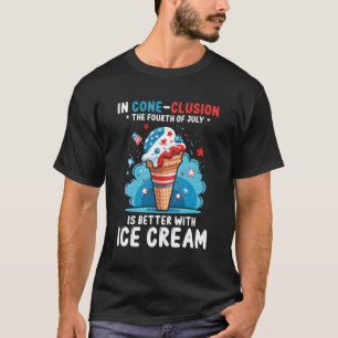 Usaアイスクリーム引用文7月4日ポプシクル Tシャツ