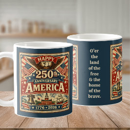 USAアメリカ建国250周年ヴィンテージパトリオティック コーヒーマグカップ