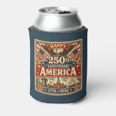 USAアメリカ建国250周年ヴィンテージパトリオティック 缶クーラー (缶裏面)