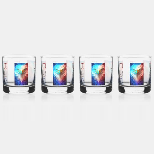 USAイーグルメガネ飲み物用品セット ウイスキーグラス (裏面)