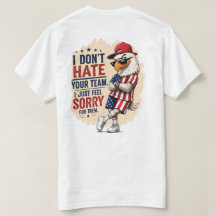 USAイーグルライバルユーモアサッカーファンTシャツ