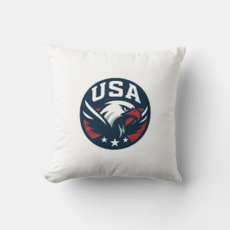 USAイーグルラウンデル - 攻撃的なスポーツエンブレム クッション