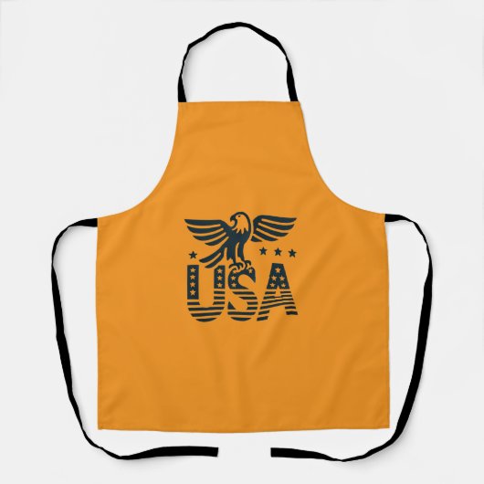 USAイーグル愛国的なデザイン – 星とストライプスタイル エプロン (正面)