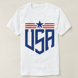 USAエンブレムタイポグラフィ Tシャツ