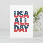 USAオールデイ | 7月4日 アメリカ独立記念日の愛国的なTシャツ 案内状 (スタンド正面)