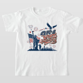 USAオール・ザ・ウェイ - 愛国心あふれる独立記念日 Tシャツ