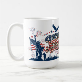 USAオール・ザ・ウェイ - 愛国的な独立記念日 コーヒーマグカップ