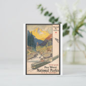 USAカナダ国立公園ヴィンテージ旅行はがき ポストカード (スタンド正面)