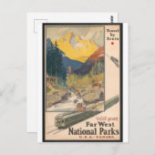 USAカナダ国立公園ヴィンテージ旅行はがき ポストカード (正面/裏面)