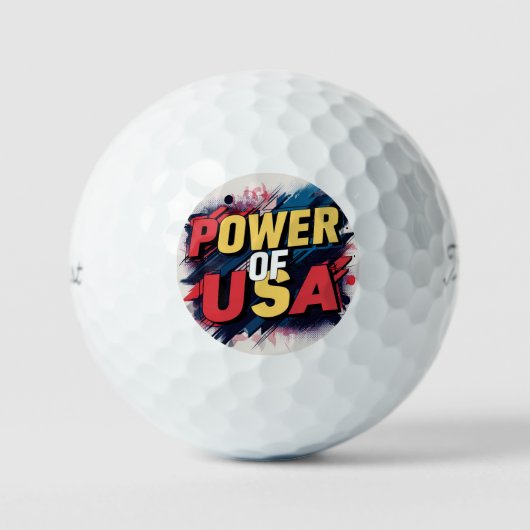 USAゴルフボールのパワー – 愛国的 ゴルフボール (正面)