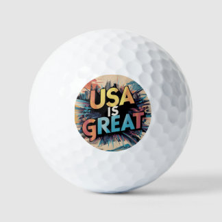 USAゴルフボ素晴らしール – 愛国的プライドデザイン ゴルフボール