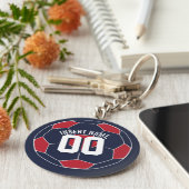 USAサッカーのインサート名 キーホルダー (側面)