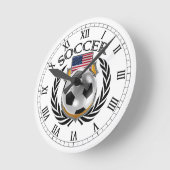 USAサッカー2016ファンギア ラウンド壁時計 (傾斜)