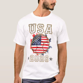 USAサッカー - アメリカンフットボールファンギフト 2026 Tシャツ