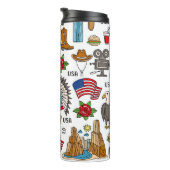 USAシンボルヴィンテージシームレスパターン タンブラー (回転右)