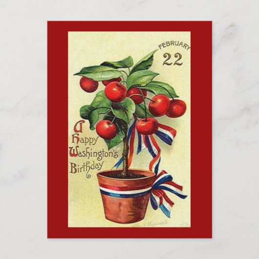 USAジオワシントンズ誕生日 ポストカード (正面)