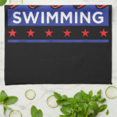 USAスイミングアートワークfor A泳ぐ人 キッチンタオル (折り畳み)