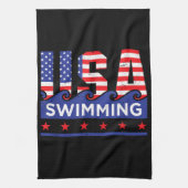 USAスイミングアートワークfor A泳ぐ人 キッチンタオル (縦)