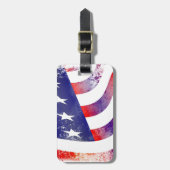 USAスターグランジズ&ストライプフラッグラゲージタグ ラゲッジタグ (正面縦)