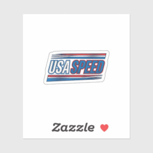 USAスピードレーシング愛国ヴィンテージベクターデザイン1 シール