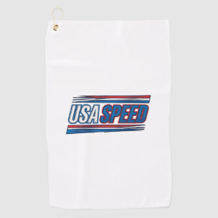 USAスピードレーシング愛国ヴィンテージベクターデザイン_1 ゴルフタオル