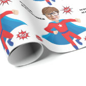 USAスーパーヒーローボーイファブ誕生日 ラッピングペーパー (ロールコーナー)