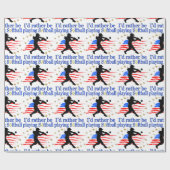 USAソフトボール選手がソフトボールを愛するデザイン ラッピングペーパー (フラット)