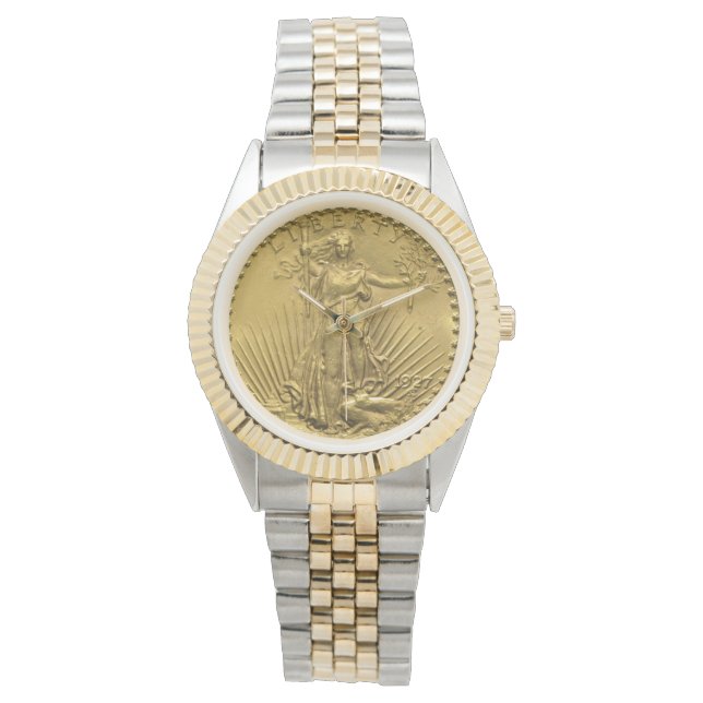 USAダブルイーグルセントゴーデンズ1927金ゴールドコイン$20 腕時計 (正面)