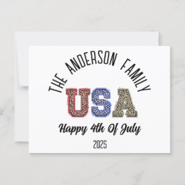 USAチータプリントパーソナライズされた懇親会名 ポストカード