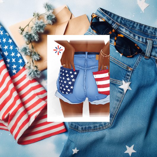 USAデニムガールバースデーパーティーフォイル招待状 箔招待状