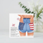 USAデニムガール卒業パーティー招待状 招待状 (スタンド正面)