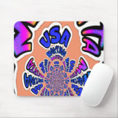 USAハクナマタタブルー文字グラフィックギフトアート マウスパッド (マウス)