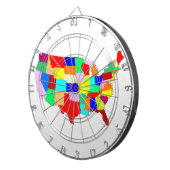 USAパッチワークマップ ダーツボード (正面右)