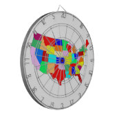 USAパッチワークマップ ダーツボード (正面左)