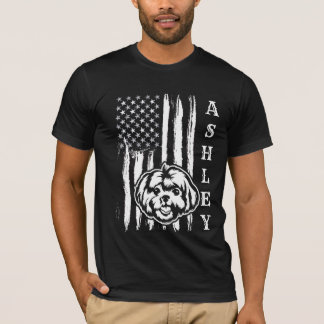 USAパトリオットマルチーズドッグUSペット Tシャツ