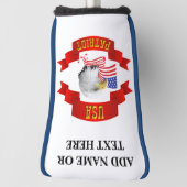 USAパトリオパーソナライズされたットゴルフパターカバー ゴルフヘッドカバー (回転90)