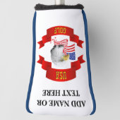 USAパーソナライズされたゴルフパターカバー ゴルフヘッドカバー (回転90)