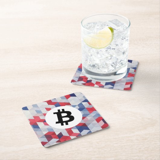 USAビットコインパターン スクエアペーパーコースター (インサイチュ)
