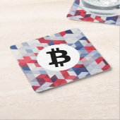 USAビットコインパターン スクエアペーパーコースター (アングル)