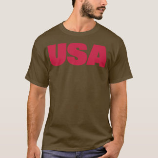 USAビバマゼンタタイポグラフィ Tシャツ