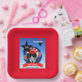 USAファイタージェットパイロット誕生日パーティー紙プレート ペーパープレート (パーティー)