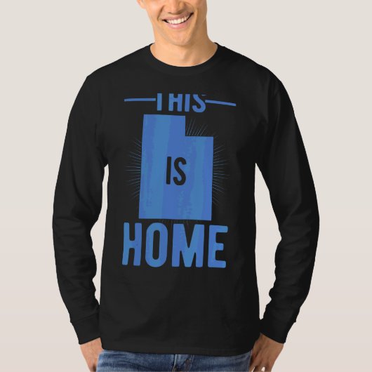 Usaファ誇りを持ったン州こちらマップUtah Tシャツ (正面)