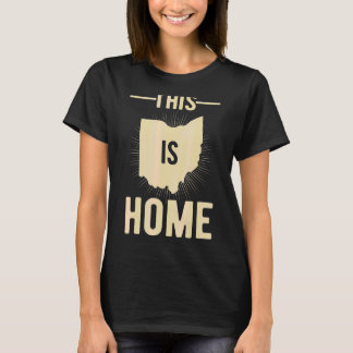 Usaファ誇りを持ったン州これはオハイオ州のホームマップ Tシャツ
